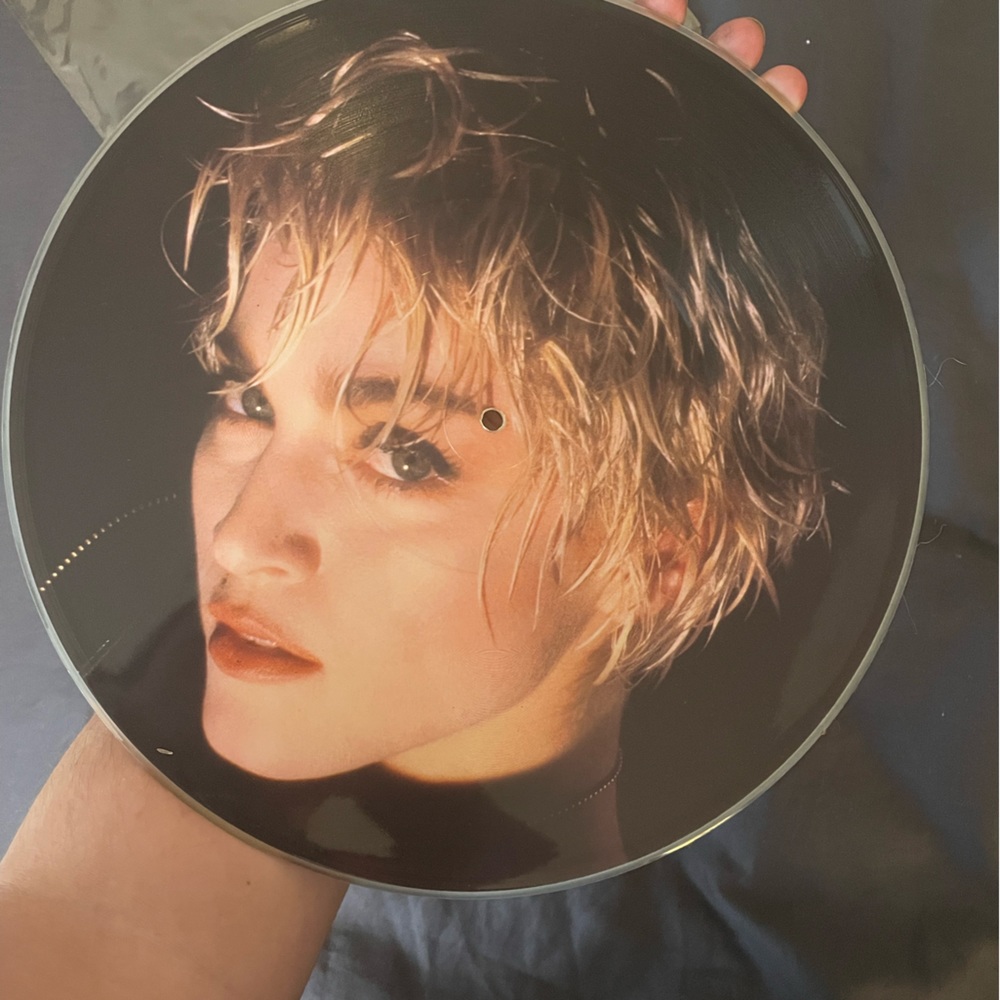Super rare Madonna Papa Dont Preach promo picture desk from 1986 plays perfectly
